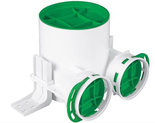 SYSTERM Anschlusskasten/Plenum box DN125-2x75, Zubehör für Rekuperation, Lüftung, Heizung, HVAC, HLK-System, Wärmerückgewinnung, Belüftung, Verteilerkasten, Luftverteiler Lüftungsanlage 75mm