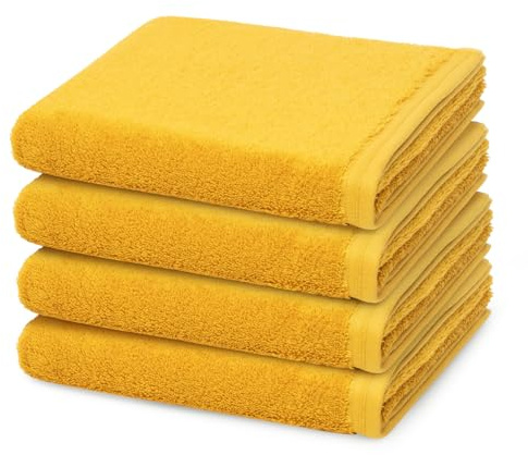 Vossen - 4 teiliges Frottier-Set - Vegan Life (4 X Handtuch im Set) - 580 g/m2 - Baumwolle - Frottee - saugstark - weich und flauschig - Salamander
