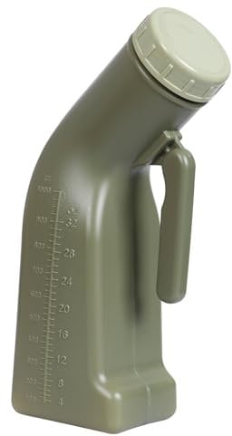 Urinoir Homme Portable Urinal Bouteille d'urine en Plastique de 1000 ml Bouteilles Pee Bedpans Urinoir Toliet Avec Bouchon à Visser pour Lit Voiture