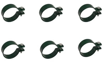 Fascetta per recinzione, fascetta di fissaggio, 60 mm, colore verde, per recinzione, rete metallica, 6 pezzi
