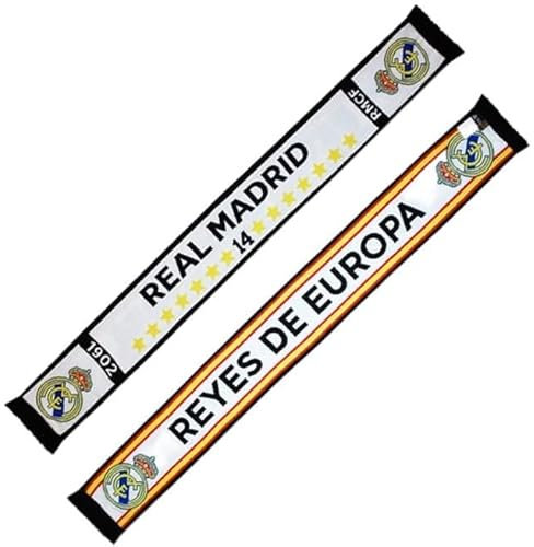 Real Madrid Bufanda Reyes de Europa conmemorativa por las 14 copas de Europa 150x19cm aprox producto oficial