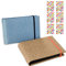 Hwtcjx 2 Pack Fotoalbum Einsteckalbum für 10x15cm Foto, Small Pocket Photo Album zum Einstecken 100 Fotos, Mini Fotobuch mit Leinen Einband, Fotoalben Einsteckalbum für Familien Hochzeit (Blau, Gelb)
