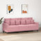 Générique Canapé à 3 Places Rose 180 cm Velours,Meubles,Canapés,Rose,64.37 LB,359316