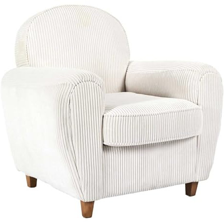 HOME DECO FACTORY, HD0323, Fauteuil Club Cotele Scott Beige, Softness, Mobilier, Assise, canapé et Fauteuil, 89x84x82 cm, Hauteur Assise 43 cm, Beige