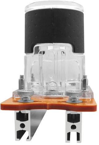 Base de Enrutador de Madera Amplia Aplicación Diseño 2 en 1 Aleación de Aluminio 0-5 Cm Espesor de Tablero Ajustable Base de Enrutador de Palma de Madera Compacta para Ranurar