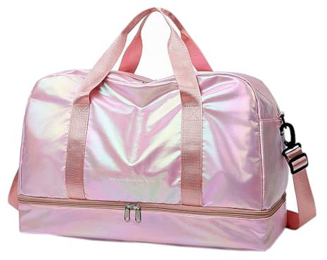 Sac de Voyage Femme, Sacs de Week-End, Sac de Sport avec Compartiment Chaussure y Poche Humide,Imperméable Sac de Gym Sac Cabine Avion Travel Duffel Bag Sac d'Hôpital Sac Maternité