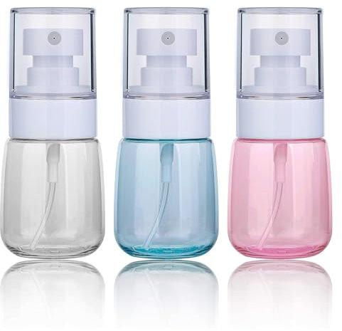 Yewseas 3 Uds atomizador transparente vacía botella de aerosol, botella de spray vacía original rellenable niebla fina perfume formando botellas de agua para la limpieza cosmética de productos para el