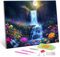 5D Diamond Painting Erwachsene Kits, DIY Wasserfall Landschaft Diamond Painting Bilder, Mosaikherstellung Malen Nach Zahlen Full Drill Stickerei Malerei Kits für Home Wand Décor 100x130cm S-276