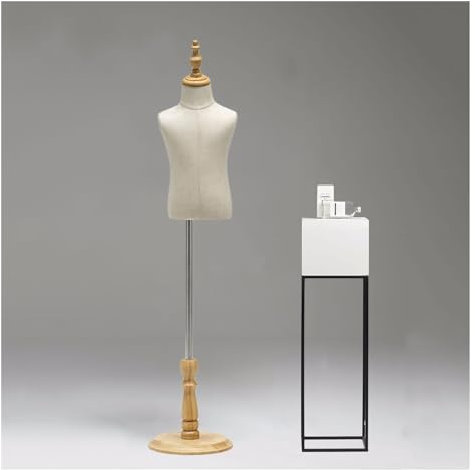 OLSKFUH Nähpuppe Kinderpuppe Verstellbarer Kinderpuppenkörper Torso Zum Nähen, Kinder-Schneiderpuppe Mit Holzsockel, Passend Für Alle Arten Von Kleidung, B, 135#,A-100#