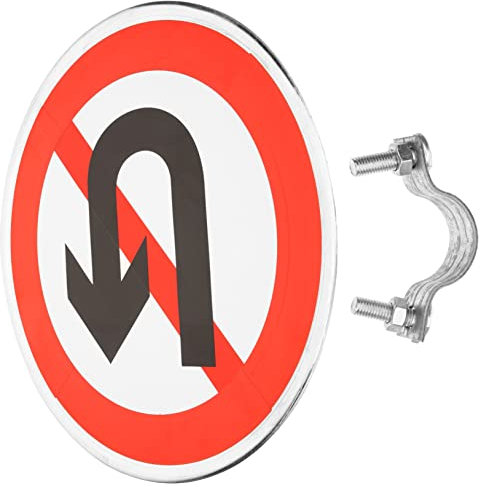 VILLFUL Panneau Interdiction Demi-tour Réfléchissant Durable Pour Allée Et Propriété Privée Signalisation Facile à Lire Et Indicateur De Sens Interdit Pour Cour