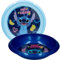 2Pcs Stitch Kids Plate & Bowl Set, BPA Free Reusable Plastic Dinnerware for Toddlers, 350ml Deep Snack Bowl & Raised Edge Plate, Lightweight, Cartoon Design, Gift for Age 3+