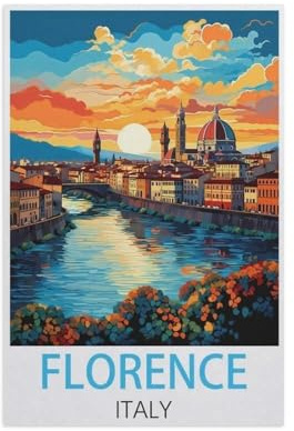 Florence Italy，Puzzle 1000 Pieces Paper Puzzle Adult Children's Educational Toy Family Decompression Game（26x38cm）-FU96