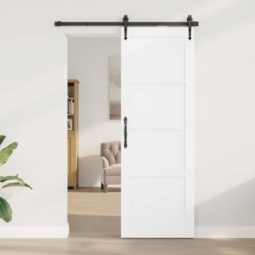 Mokuyary Puerta Interior Blanco 73,5 x 211 cm Madera contrachapada Puerta Moderna para Dormitorio,para división de espacios en hogar o oficina (Solo puertas)