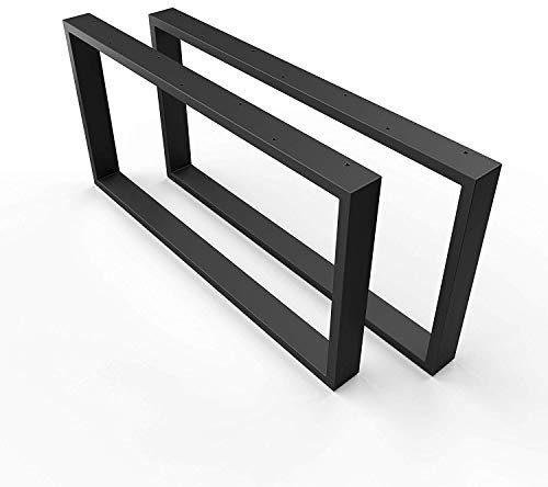 sossai® Couchtischkufen aus Stahl (pulverbeschichtet) | CKK1 | Farbe: Schwarz | Breite 70 cm x Höhe 40 cm | 2 Stück (Paar) | Design Tischbeine
