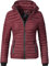 MARIKOO leichte Damen Übergangsjacke kurz mitteldick gefütterte Steppjacke mit Kapuze Samtpfote Bordeaux Gr. XL