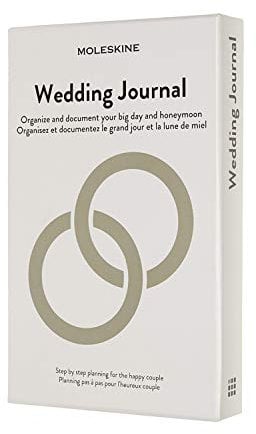Moleskine - Hochzeitsjournal, Themen-Notizbuch - Hardcover-Notizbuch zur Planung und Organisation Ihres Hochzeitskalenders - Großes Format 13 x 21 cm - 400 Seiten