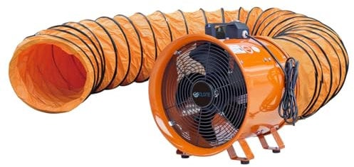 Cyclone 250mm 10 Dust Fume Extractor Ventilation Fan 110v with 5m Ducting