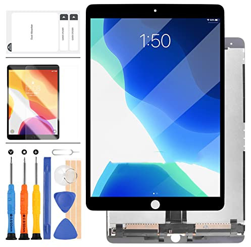para iPad Pro de 10,5 2017 A1701 A1709 Pantalla LCD de Repuesto de Montaje de Pantalla táctil, Panel Frontal de la Tableta reparación de Pantalla LCD +Herramientas +Protector de Pantalla (Negro)
