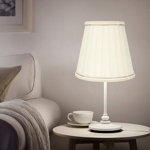 Clip on Candle Lamp Shades,Set of 6 LampShades for Candle,Clip on Lampshades for Wall Lights Beige Lamp Shades Ceiling Light Fabric Lamp Shade,3.5x5.1x5.5inch