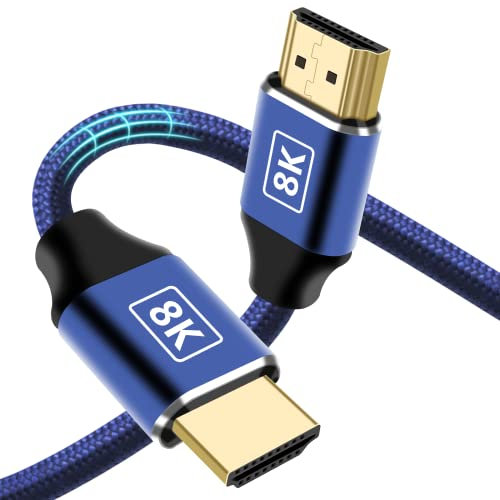 IraXpro Cavo HDMI,Cavo HDMI 2 metri HDMI 2.1 8K HDMI Cavo,Altissima Velocità 48Gbps con Ethernet,Supporto 8K60Hz,3D,HDR Dinamico,Compatibile con Ultra HD TV/Blu-ra,Proiettore,TV Box,PS5,Xbox (Blu 2M)