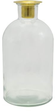 ZauberDeko Kerzenhalter Stabkerzenhalter Glas Vase Klar Tischdeko Hochzeit Verschiedene Größen, Form:Dünn