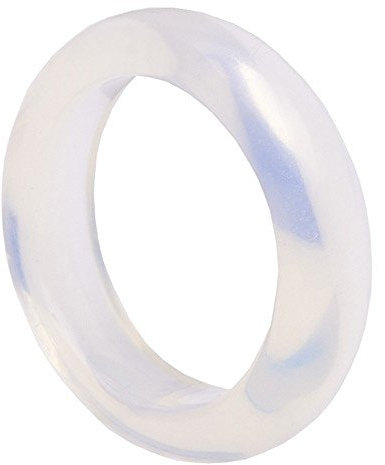 Glatter Ring aus Opalit (synth. Mondstein) Mondsteinring Opalitring Damenring Fingerring schlicht, Ringgröße:Innenumfang 64mm ~ Ø20.4mm