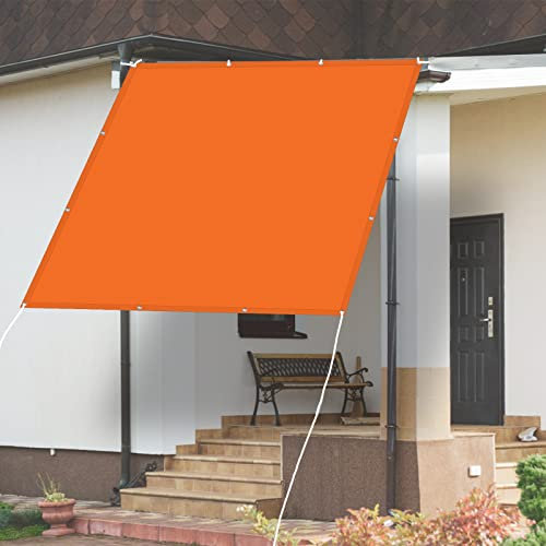 Tenda a Vela Parasole Rettangolare 9 x 9 m Protezione Antivento Rettangolari Tende da Sole per Esterno Metri Protezione Raggi UV Adatto per giardini, piscine, spiagge, Arancione