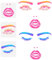 FINGERINSPIRE 3 Stück Lippen Augen Malschablonen 30x30 cm Gesichtsmerkmale Schablonen Geschlossene Augenschablone Mund Lippen Muster Zeichenvorlage Zum Zeichnen von Gesichtern Auf Wand Holzstoff