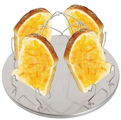 1 Piece Camping Toaster, Toast Rack, Stainless Steel Toaster, Detachable Perforated Bread Grill, Suitable For Stove, Gas Stove Camping Toast