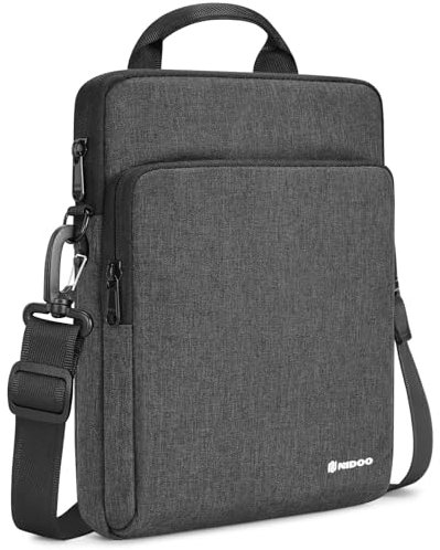NIDOO Tablet Tasche für 10,9 10,2 iPad / 10 iPad Air / 11 iPad Air M2 / 11 iPad Pro M4 M2, 10-11 Tablet Tragetasche für Surface Go 3 / MatePad Pro,Dunkelgrau Laptop Umhängetasche Schultertasche