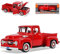 Motormax Ford F100 Pick-up 1956 Rot Pritsche Oldtimer 1/24 Modell Auto mit individiuellem Wunschkennzeichen