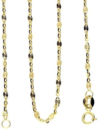 generisch Echte 585 Gold ANKERKETTE, Halskette, Collier 50 cm,14 KARAT, Goldkette, ETUI