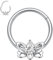 hengkaixuan 316L Chirurgenstahl Septumschmuck Silber Nasenring 16G Ohrringe Septum Clicker Ring Conch Piercin Schmuck Nahtloser Clicker Ring Rook Helix Knorpel Tragus Hoop Ohrringe 8mm(Lotus Shape)