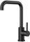 FORIOUS Kitchen Tap Black, Kitchen Sink Taps Mixer, 360 Swive Stainless Steel L Shaped Monobloc 1 Hole with Single Lever