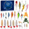 TRUSCEND Adventskalender Angelköder-Set für Männer, Teenager und Jungen, lebensechte Swimbaits für Barsch, Hecht, 24-Tage-Überraschungs-Countdown-Angelzubehör-Set, Angelgeschenke für Fischer und Vater