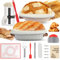 Panier de fermentation Banneton pour Pain,2 Corbeille a Pain set en Ovale et Rond, Banetton à pain，Kit de Démarrage de Sourdough convient aux boulangers,aux épouses, aux mères pour la cuisson du pain