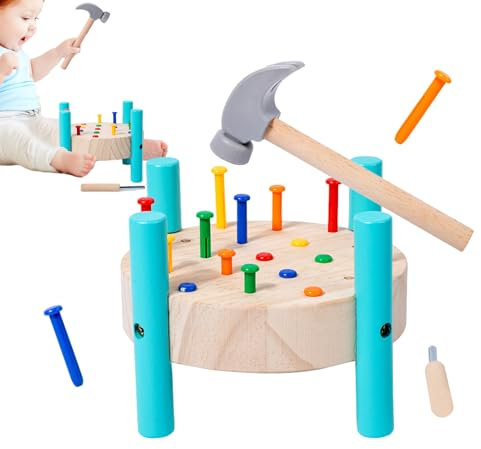 Kids Tool Bank - tun Sie an Workshop Toy Kit, Interactive Pound Peg Repair Station | Pound Bench Toy, Builder Workbench -Spiel mit Accessoires, frühe Fähigkeiten Carpenter Toy für Kinder Kleinkind Jun
