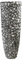 Casablanca Maceta Grande XXL Redonda de Fibra de Vidrio – Maceta XL para Interior – con Maceta Ø 30 cm – Decoración Primavera Pascua Salón – Color: Plata Gris Altura 109 cm