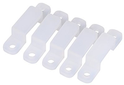 Fdit 100 Stück LED Light Strip Connector Silikon Fastener Clip für Befestigung 3528 5050 1210 RGB LED Streifen Licht 8/10/12 mm (10 mm)