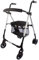 Mobiclinic®, Rollator, Faltbar, Leicht, Xxl-sitz und -korb, Stockhalter, Höhenverstellbar, Aus aluminium, Europäische marke, Druckbremsen, Dehesa, Vollgummireifen, Perlblau