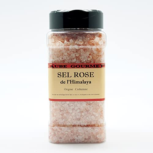Aube-Gourmet Gros sel rose de l'Himalaya en flacon PET de 1,2 Kg (1200g)