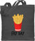 Baumwolltasche - Sprüche Statement - Fry Day - Pommes frites - Unisize - Dunkelgrau - mit aufschrift stoffbeutel statements jutebeutel sprüchen￼ tasche spruch stofftasche taschen stoffsackerl