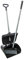 We Can Source It Ltd - Heavy Duty Long Handled Lobby Dustpan and Brush Set - Black Plastic Broom with Pan