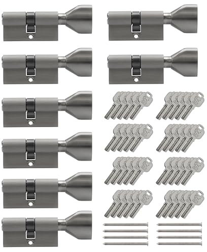 8x Knaufzylinder KSN 70 mm 35/35 gleichschließend inkl. 40 Schlüssel