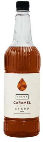 Simply Caramel Syrup, Vegan & Nut Free Flavoured Syrup for Coffee, Cocktails & Baking (1 Litre)