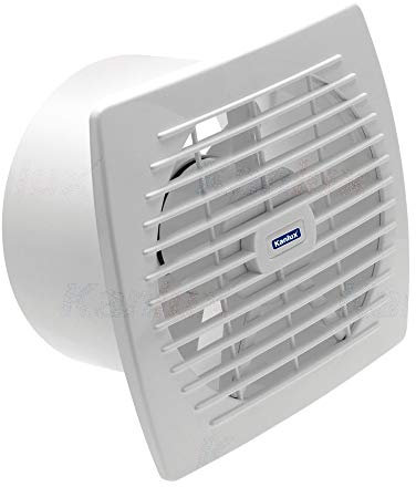 150mm 6 Inch 22W Bathroom Kitchen Toilet Shop Office Extractor Exhaust Ventilation Fan Recessed Wall Mounted Less Sound Low Noise Adjustable Timer Function Indoor Energy Saving (Standard)
