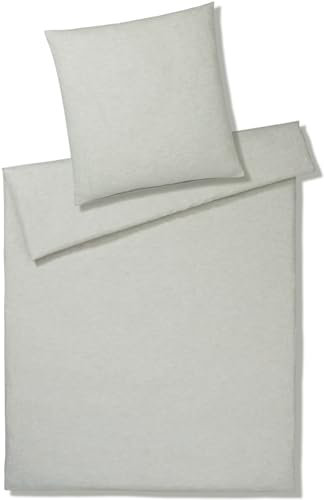 Elegante Halbleinen-Bettwäsche-Garnitur Breeze Farbe Kreide Größe 240x220+2x40x80cm