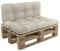 POKAR Palettenkissen Palletenauflagen Palettenpolster Palettensofa Palettenmöbel 2er Set: 1x Sitzkissen 120x80 + 1x Rückenlehne 120x40, Beige