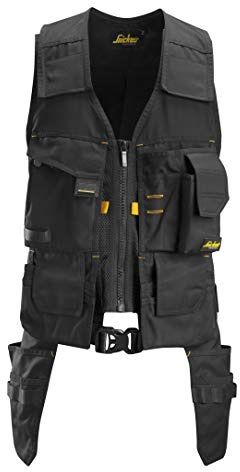 Snickers Workwear Custom Leathercraft Allround Work Tool Vest, S (U4250S) Black