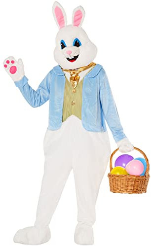 Morph Osterhasen Kostüm Erwachsene, Osterhase Kostüm für Damen & Herren, Maskottchen Erwachsene, Perfekt für Ostern - L